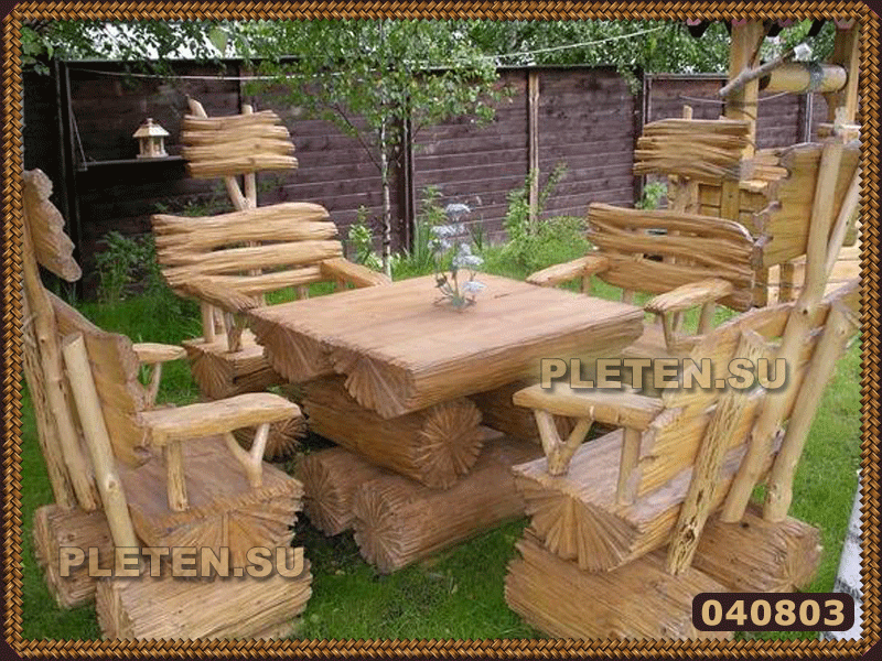 Как собрать деревянный садовый столик